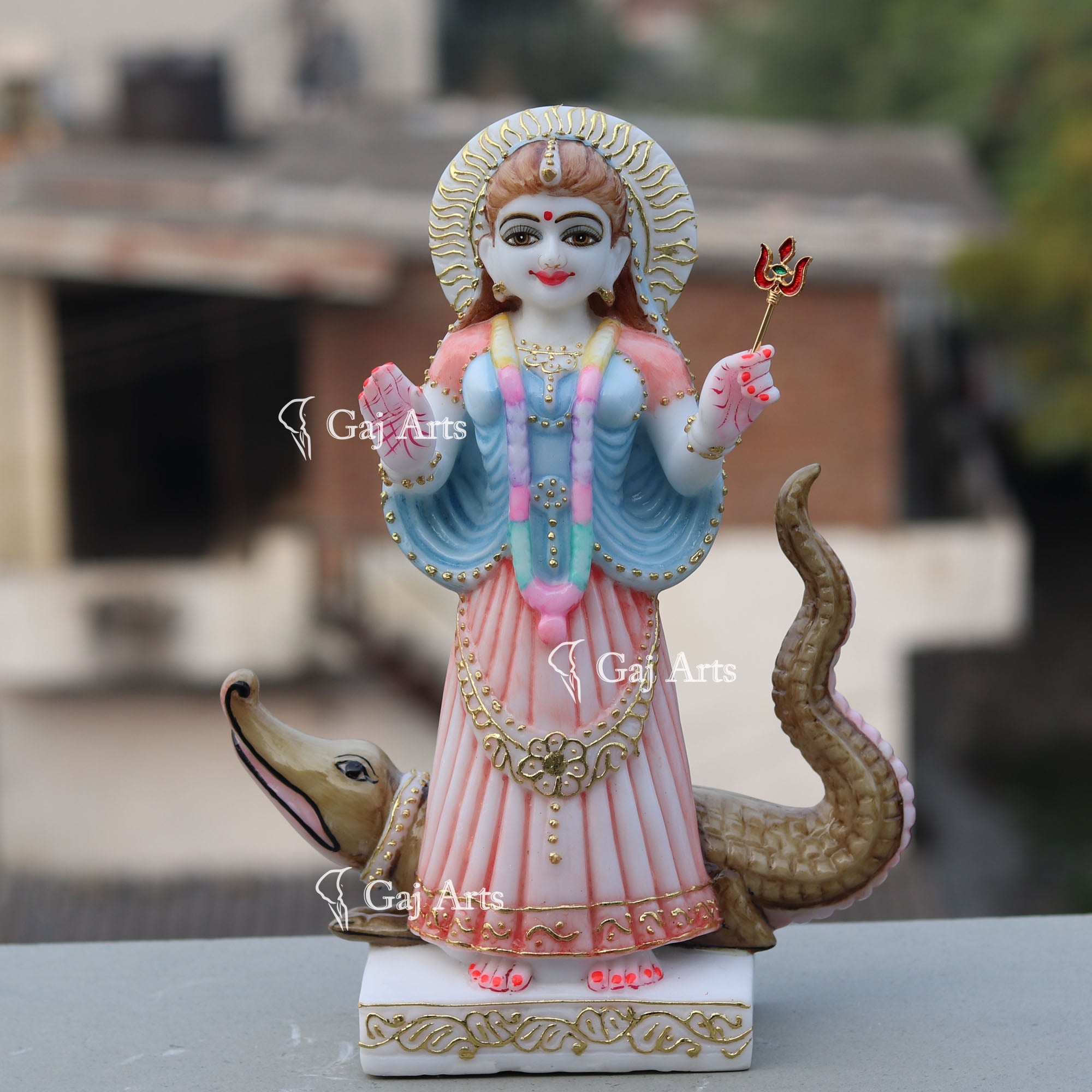 Marble Ethiopia Khodiyar Maa Idol | 12 Inch