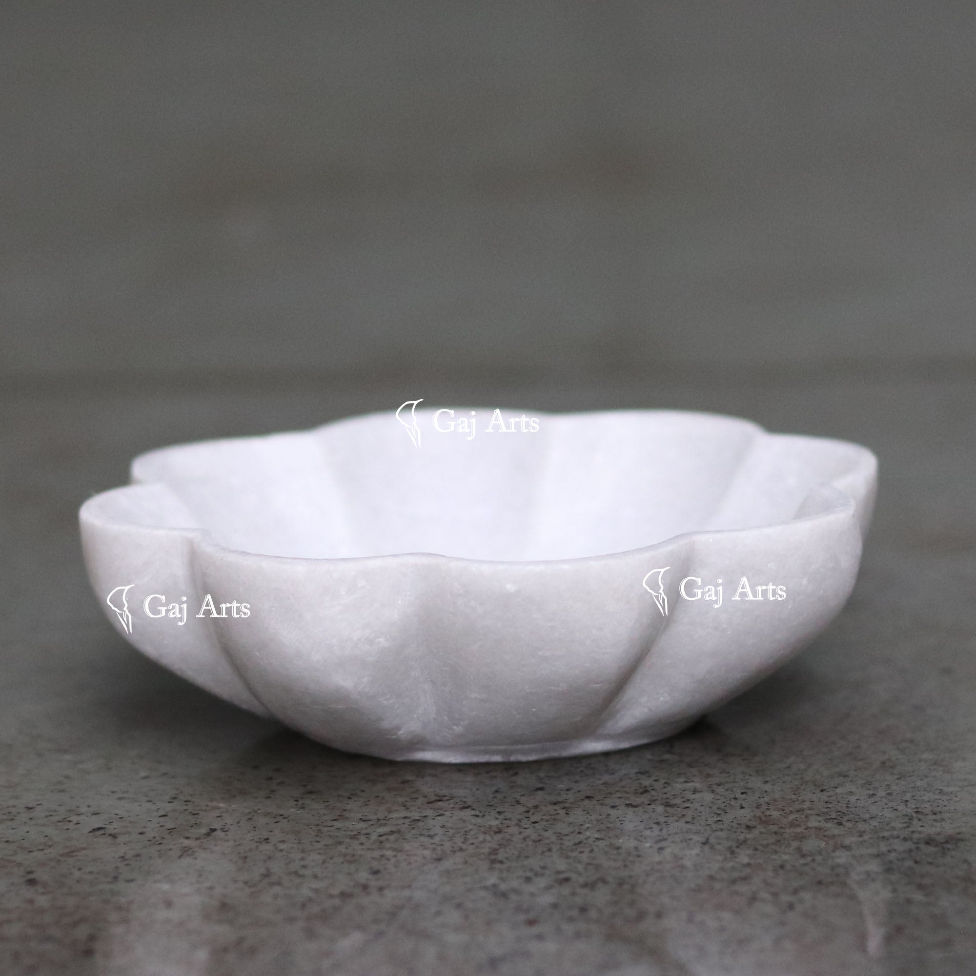 White Marble Mini Flower Bowl | 5 Inch