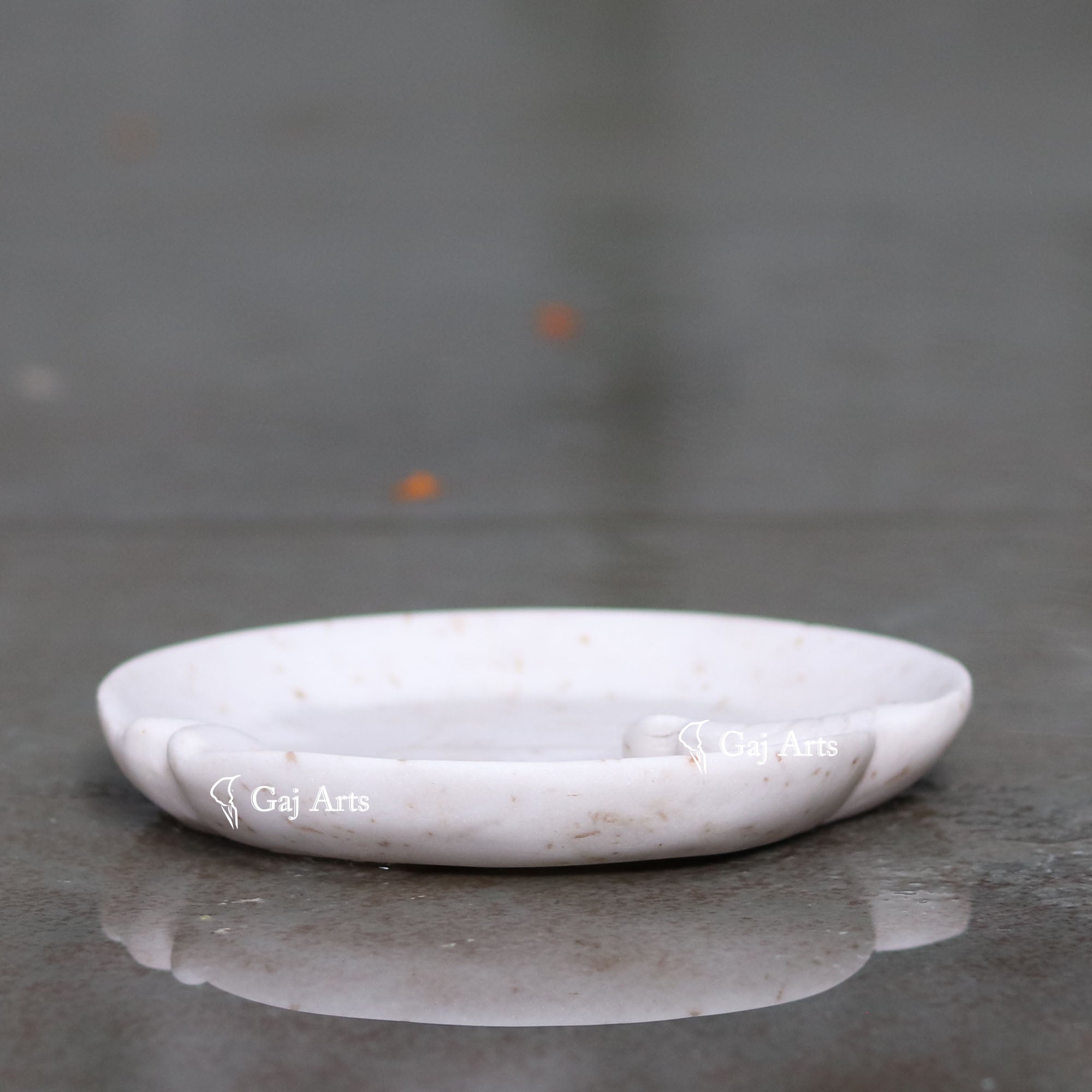 White Marble Decorative Blossom Bowl | 6 Inch