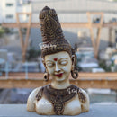 White Antique Finish Lady statue |18 Inch