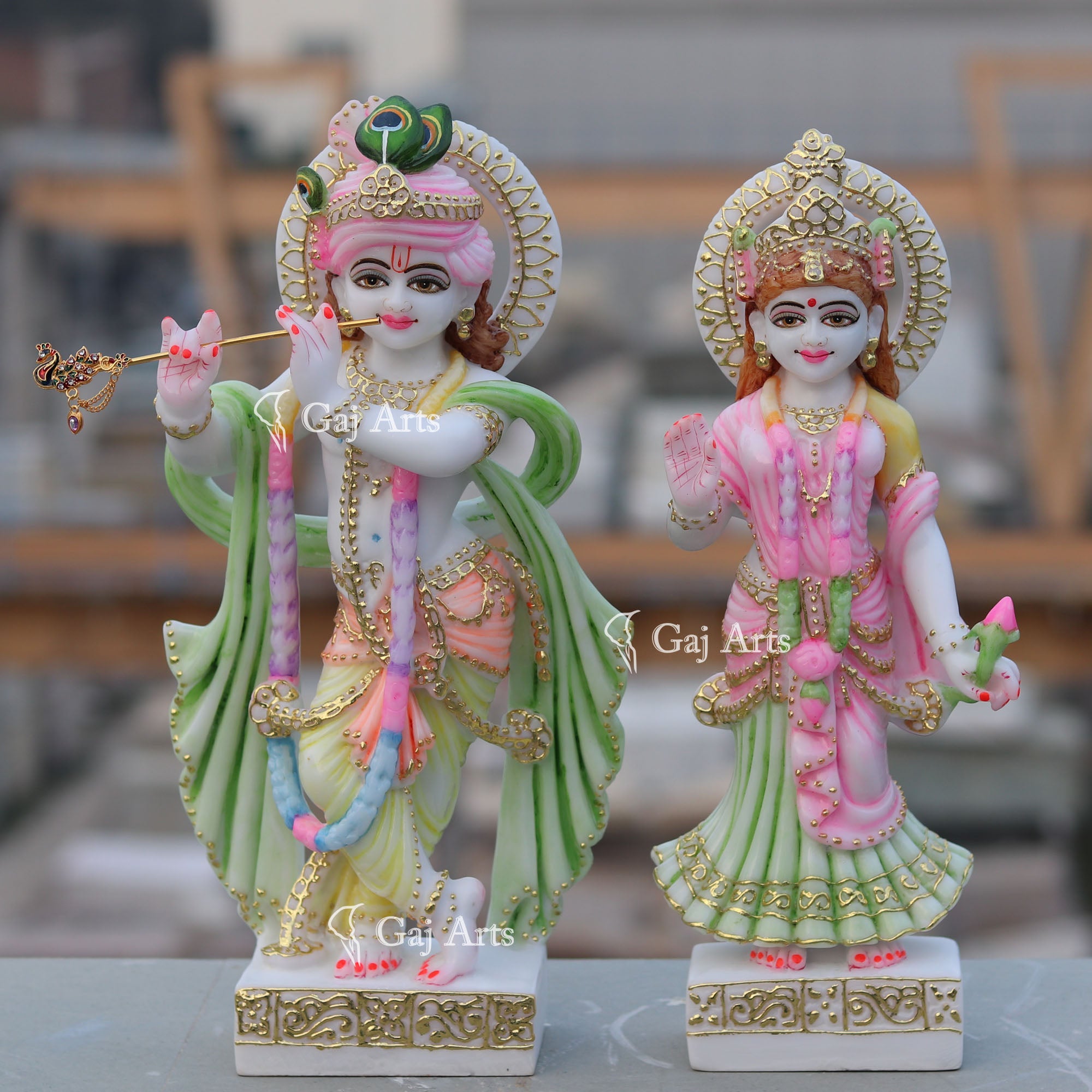 Marble Radha Krishna Idol | 15 Inch