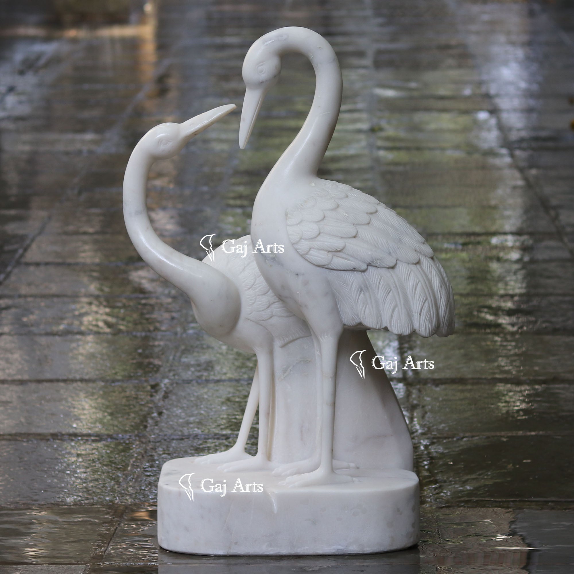 White Marble Swan| 36 Inch