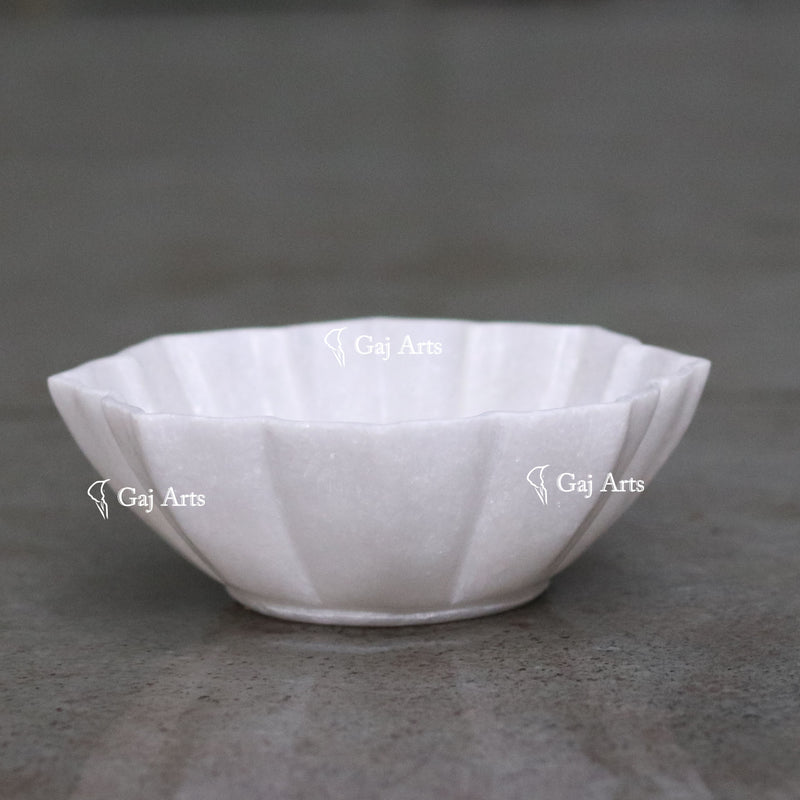Marble Flower Bowl 6"