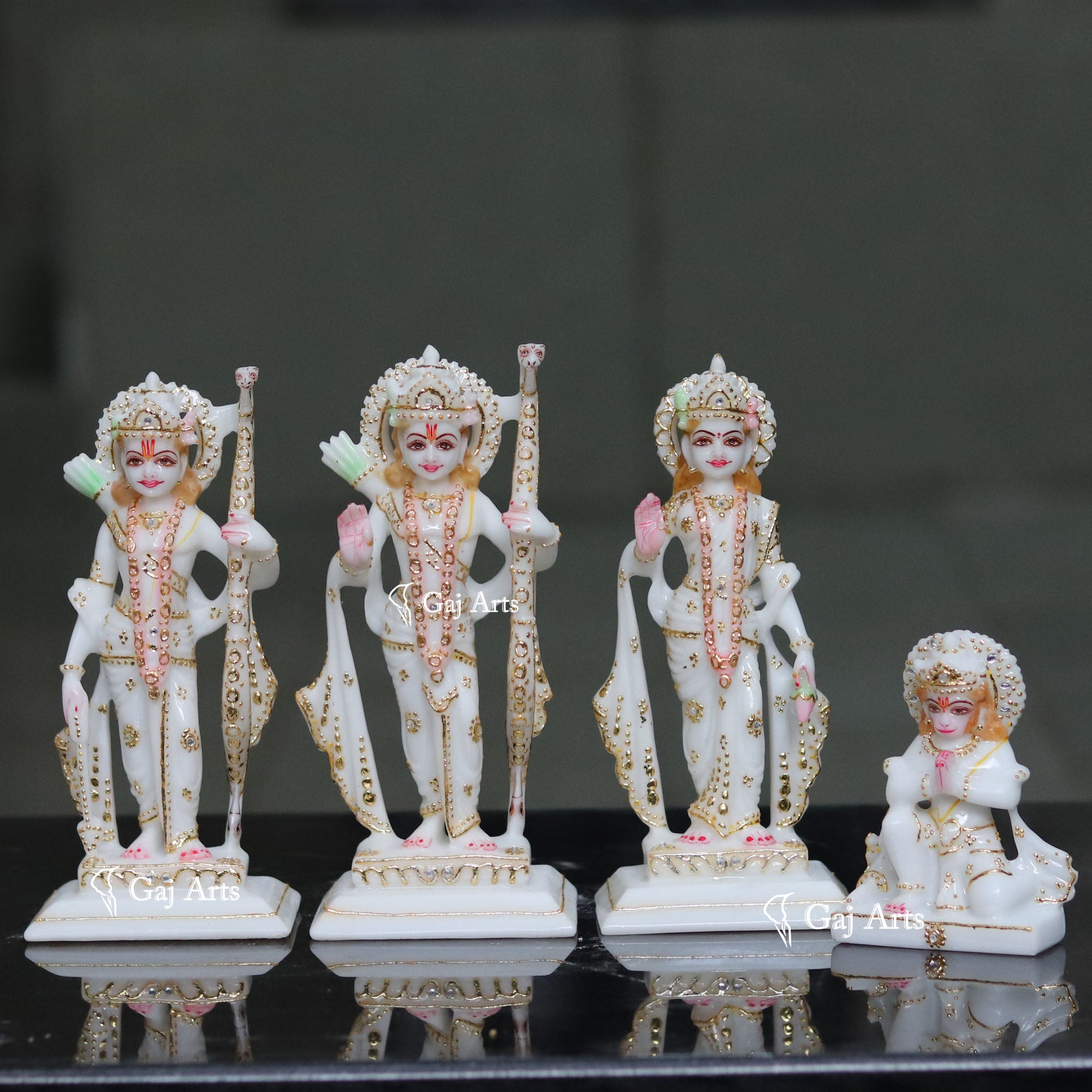Marble Ethiopia Ram Jodi Idol | 7 Inch