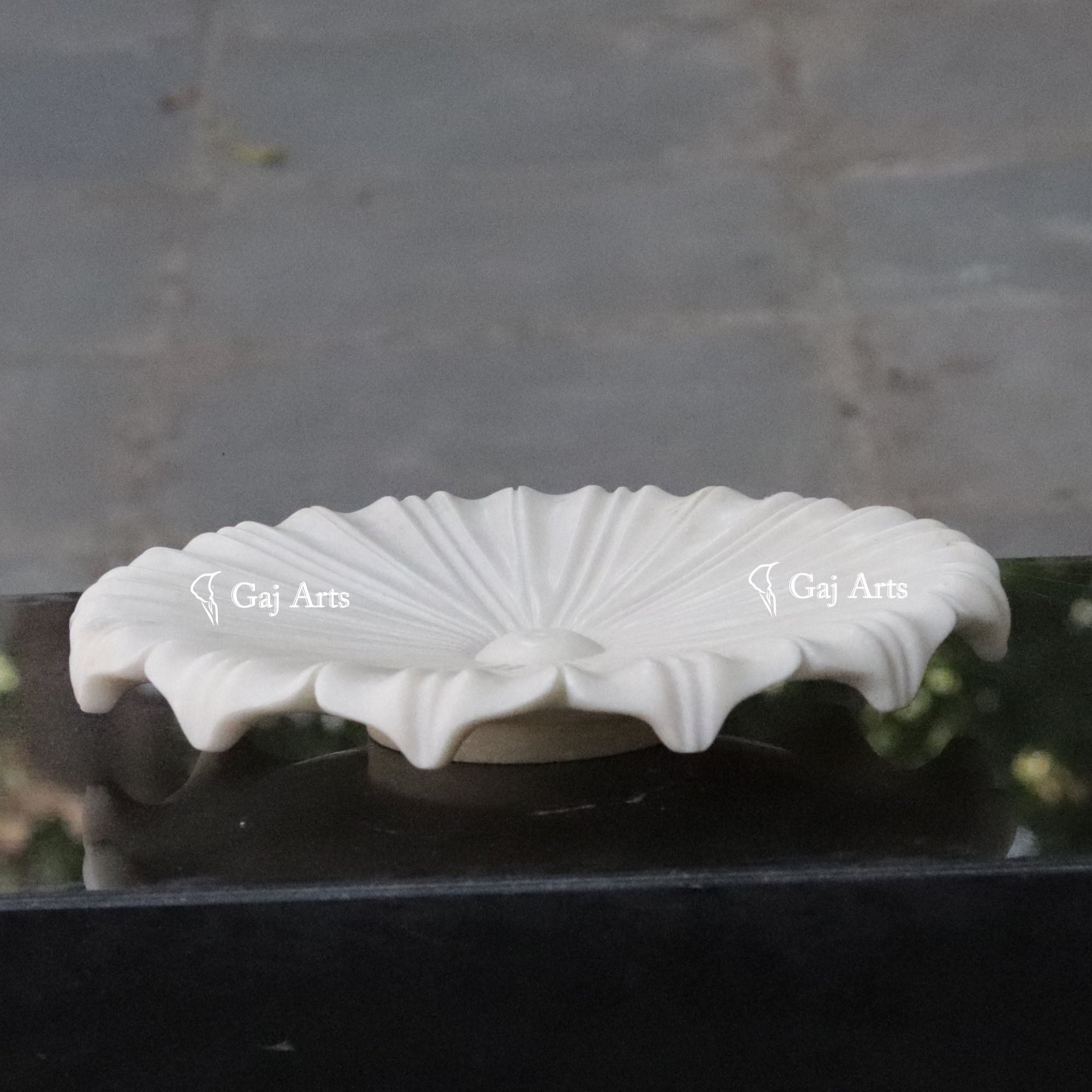White Marble Royal Flower Bowl | 12 Inch