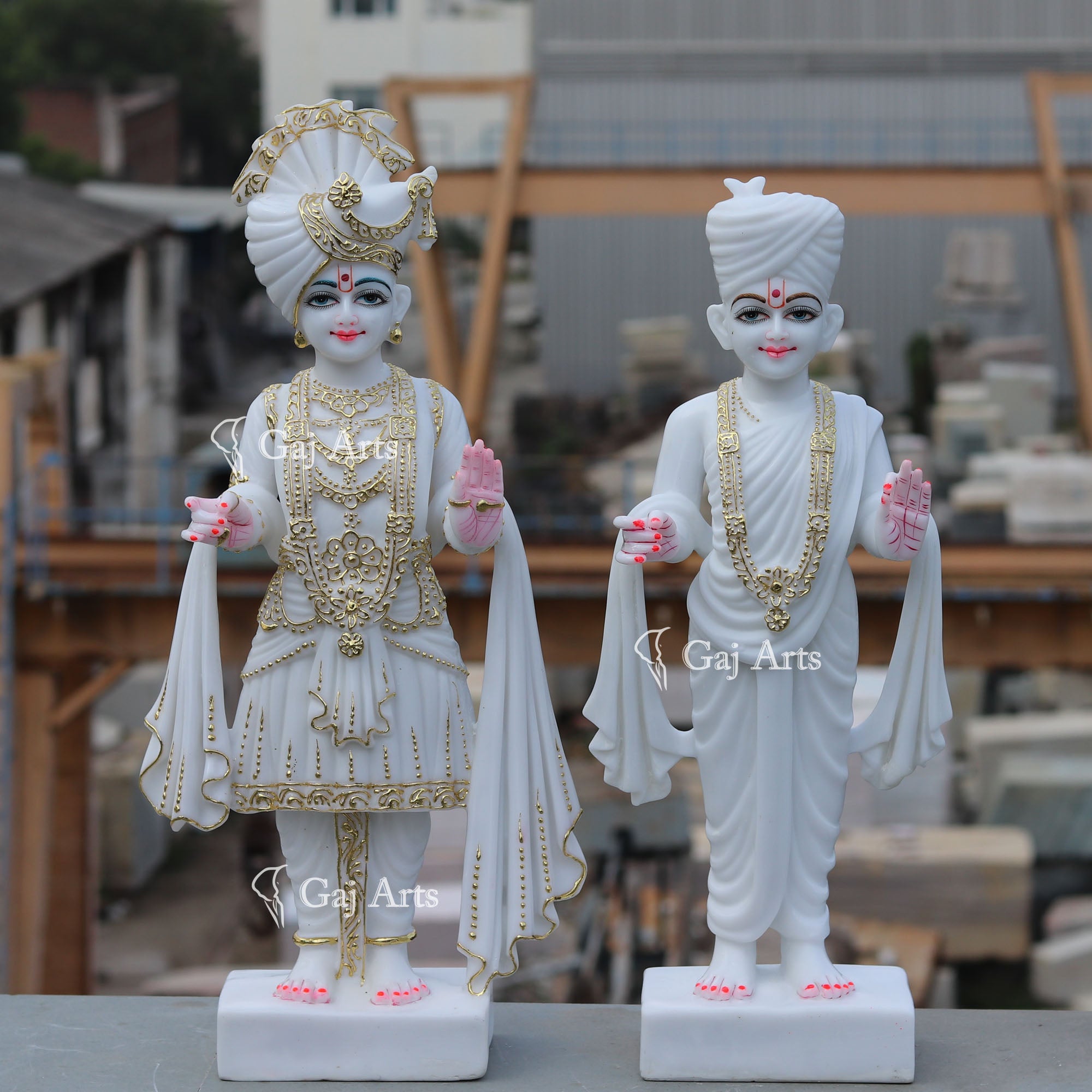 White Marble Swami Narayan Idol | 24 Inch
