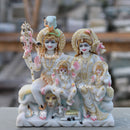 White Marble Shiv Parivar Statue | 12 Inch
