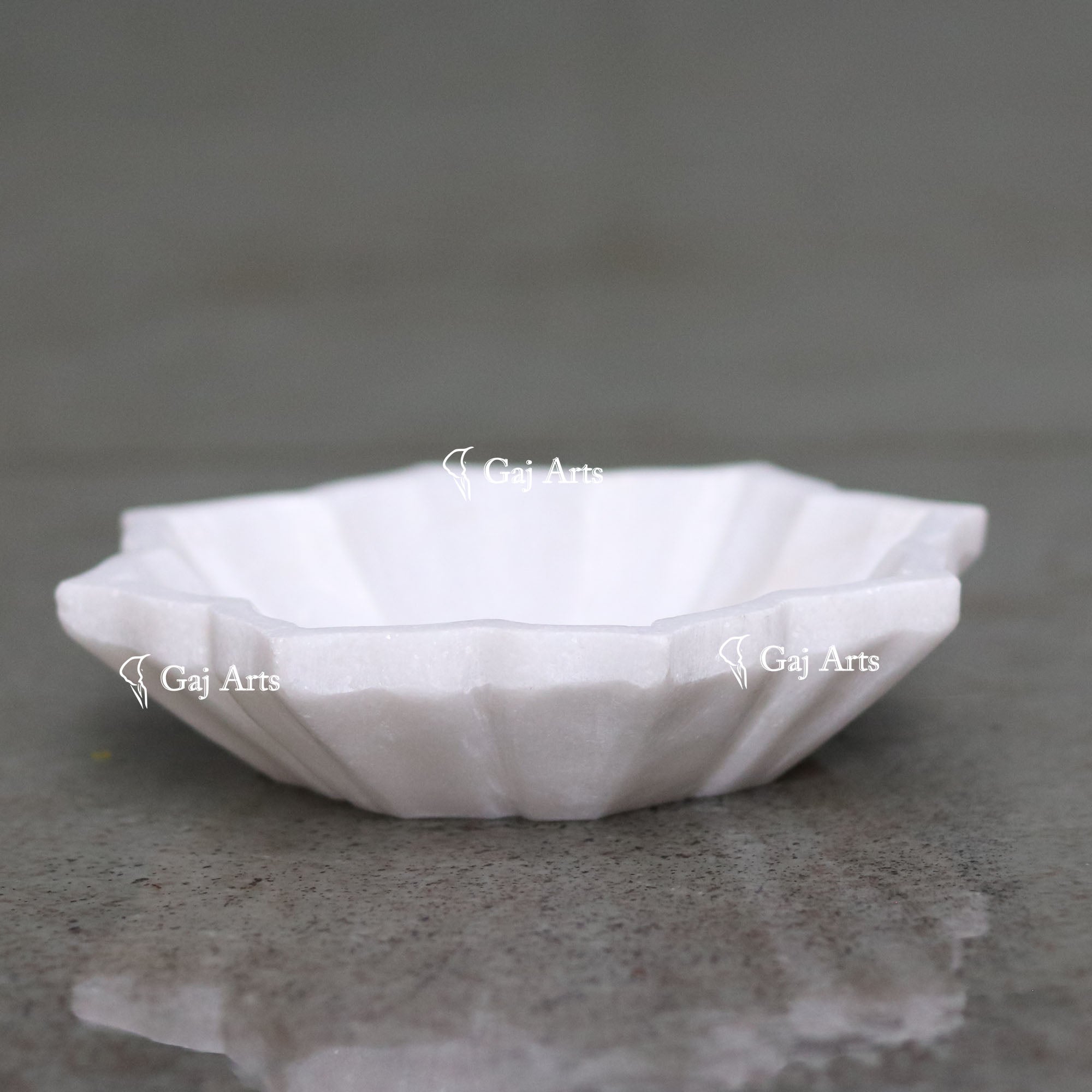 White Marble Flower Bowl | 6 Inch