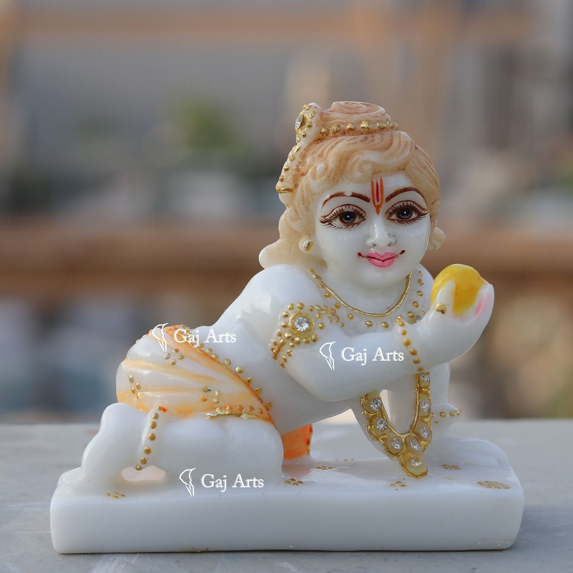 White Marble Bal Gopal Idol | 5 Inch