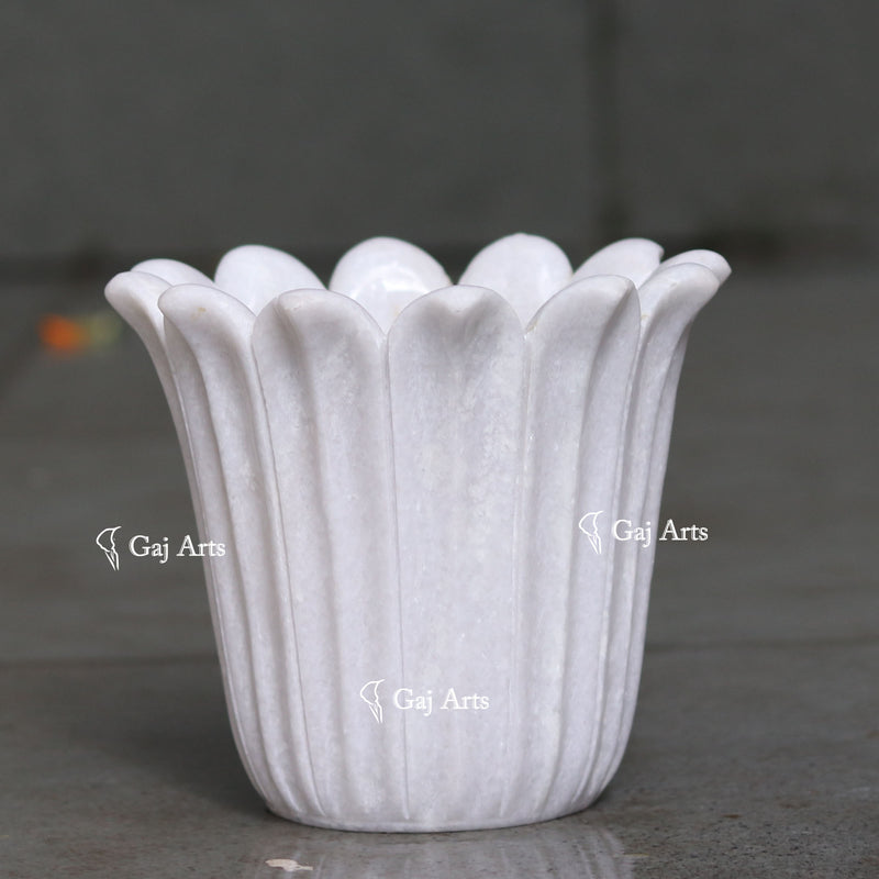 Marble Flower Bowl 7"