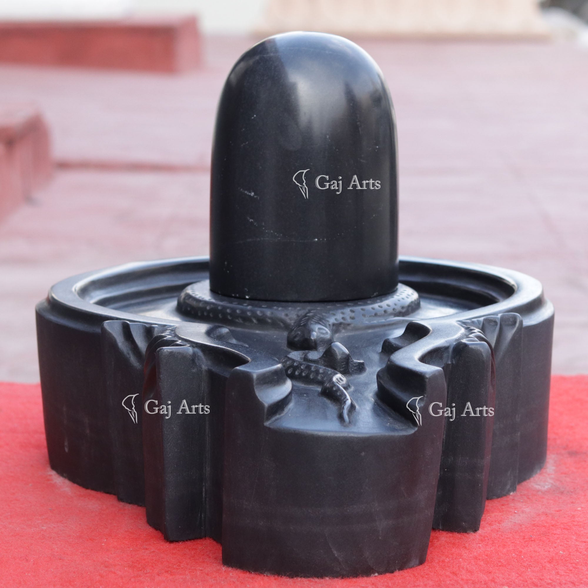 Black Marble Shivling | 18 Inch