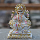 White Marble Lakshmi Mata Statue | 7 Inch