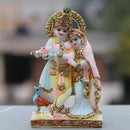 White Marble Radha Krishna Jodi | 7 Inch