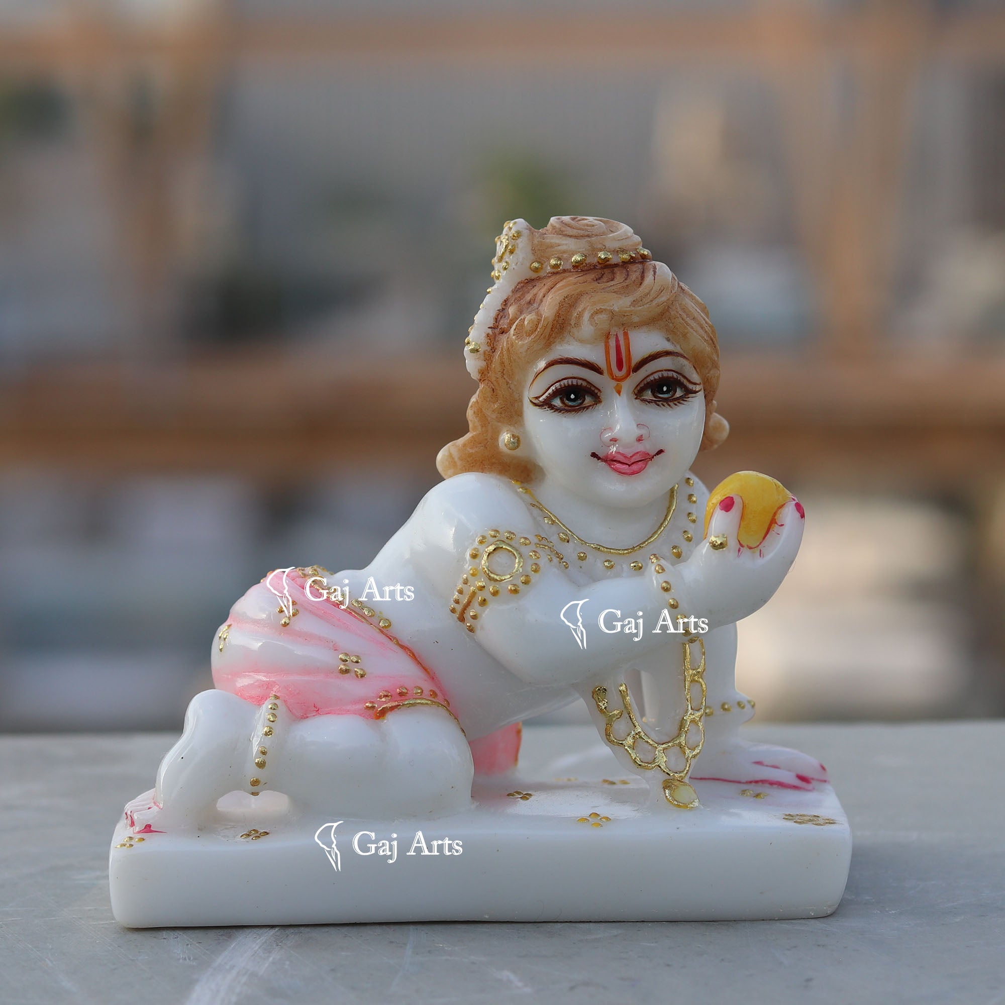 White Marble Bal Gopal Idol | 5 Inch