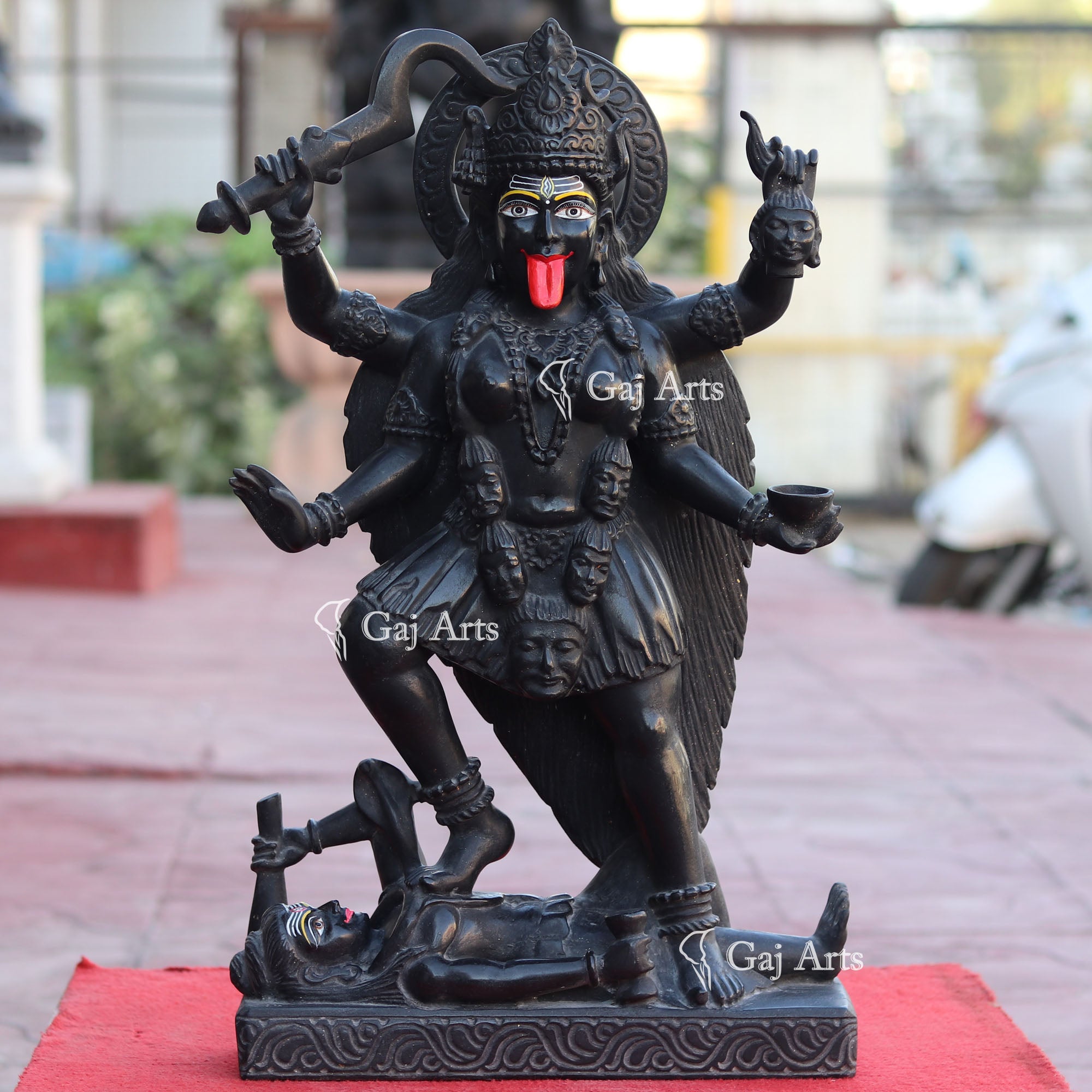 Black Marble Kali Mata Idol | 24 Inch