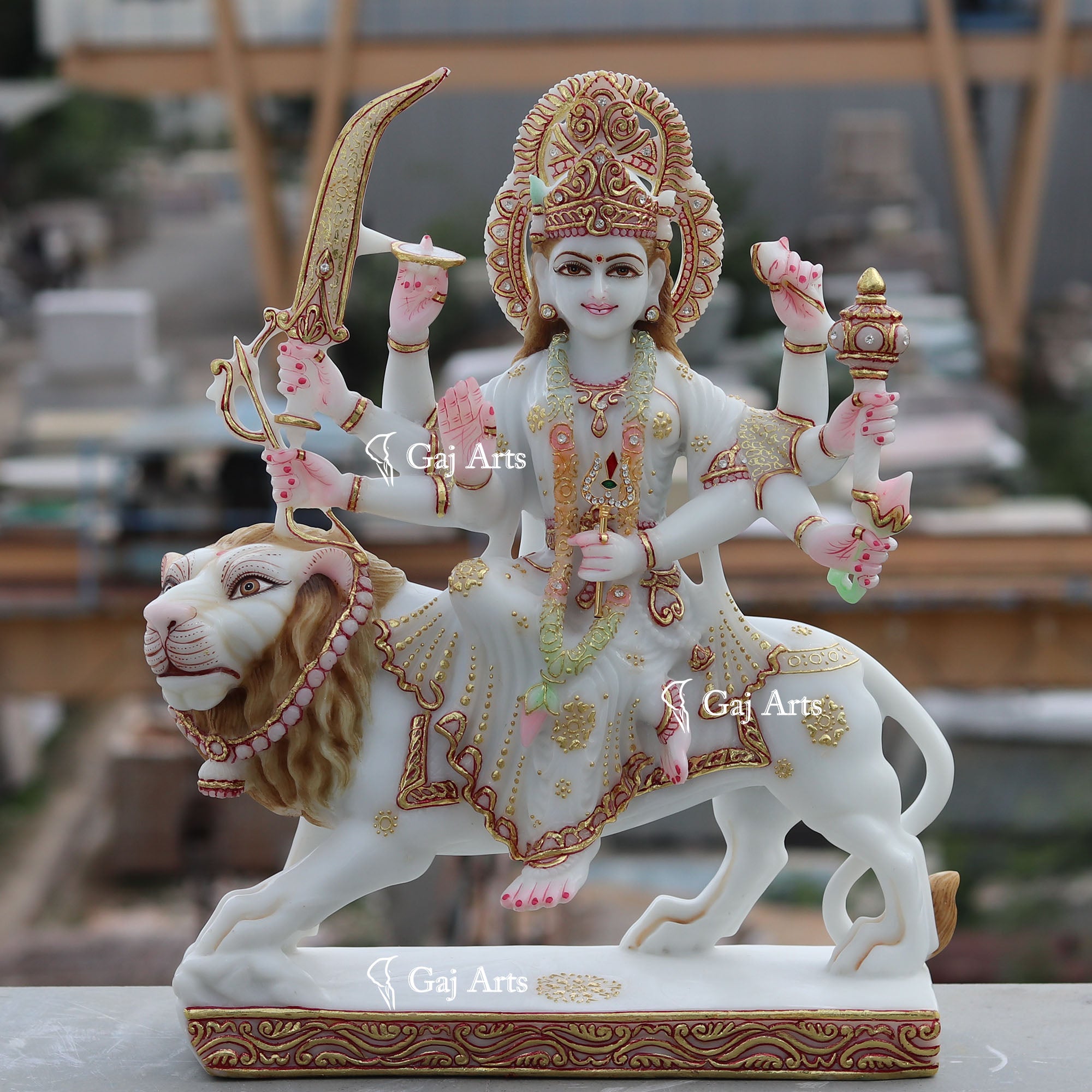 Marble Durga Maa Idol | 18 Inch