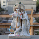 White Marble Ethiopia Radha Krishna Idol | 24 Inch