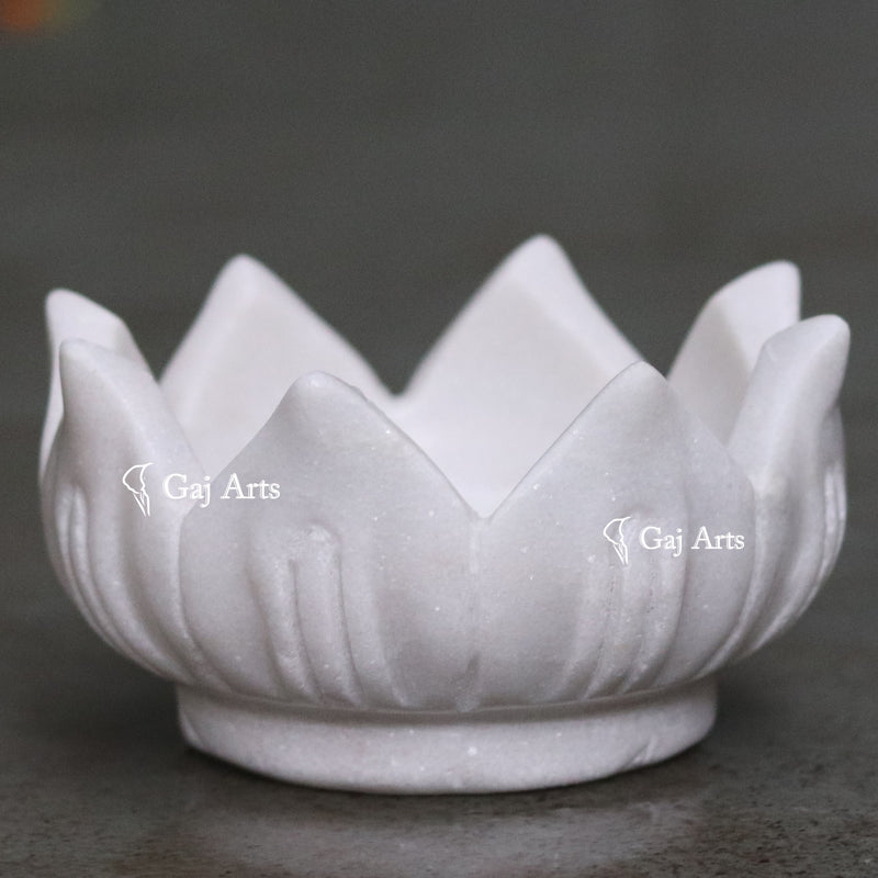 Marble Flower Bowl 6"