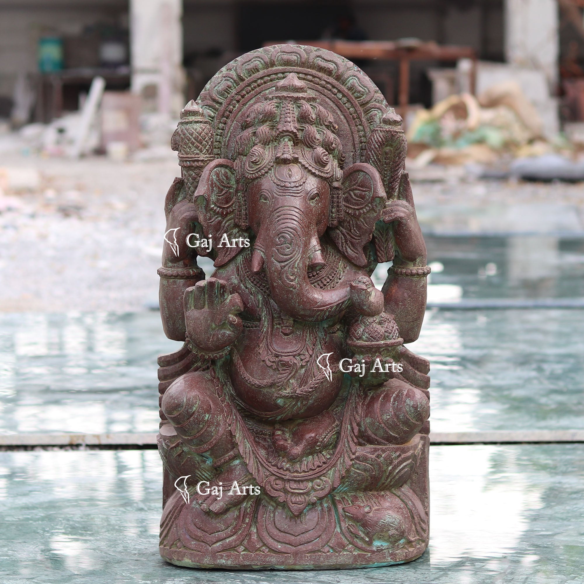 Sandstone Ganesh Statue | 30 Inch