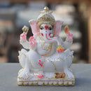 White Marble Ganesh Murti | 5 Inch