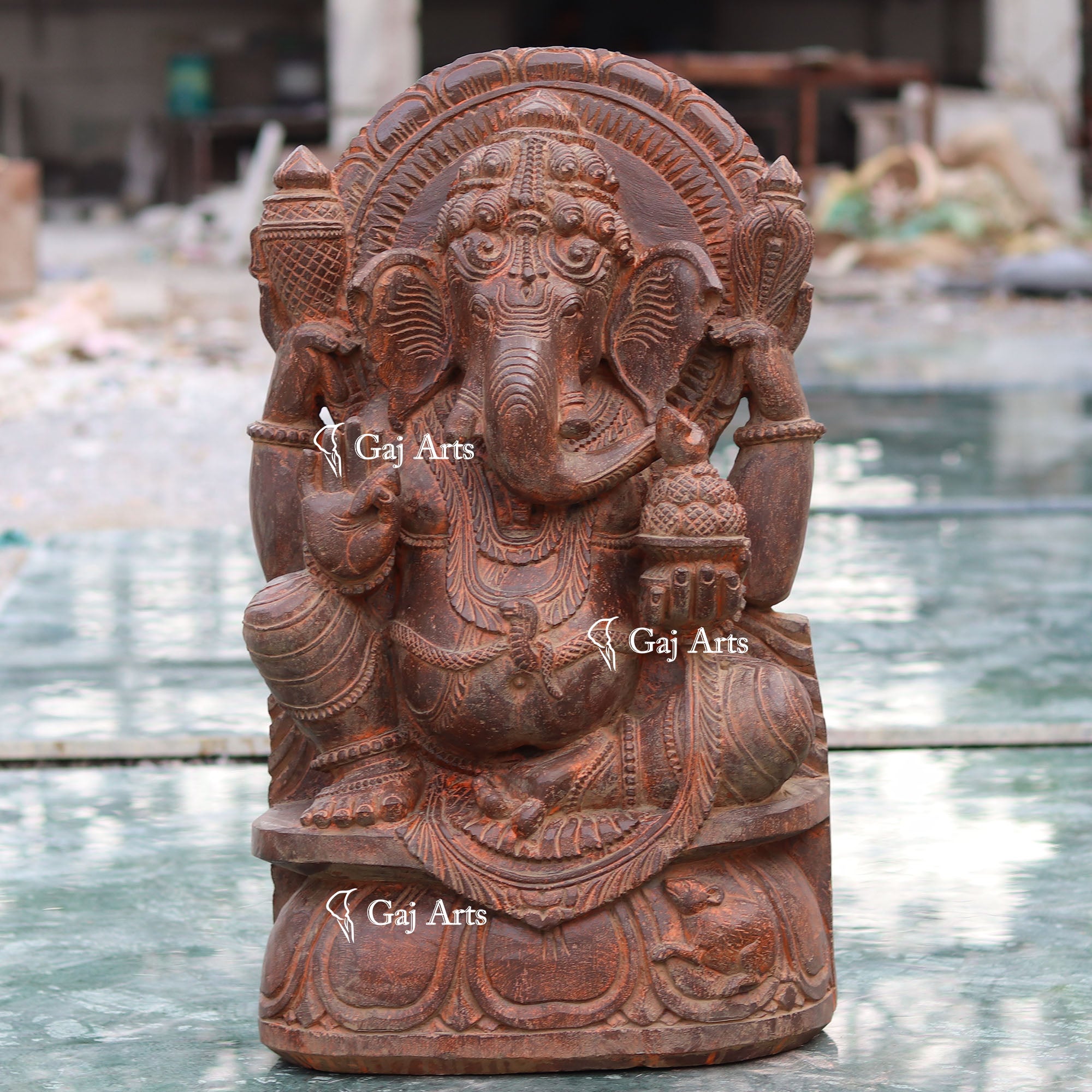 Sandstone Ganesh Statue | 30 Inch