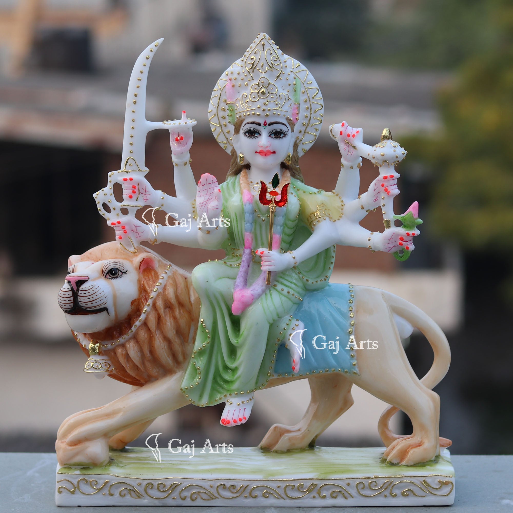 Marble Durga Maa Idol | 15 Inch
