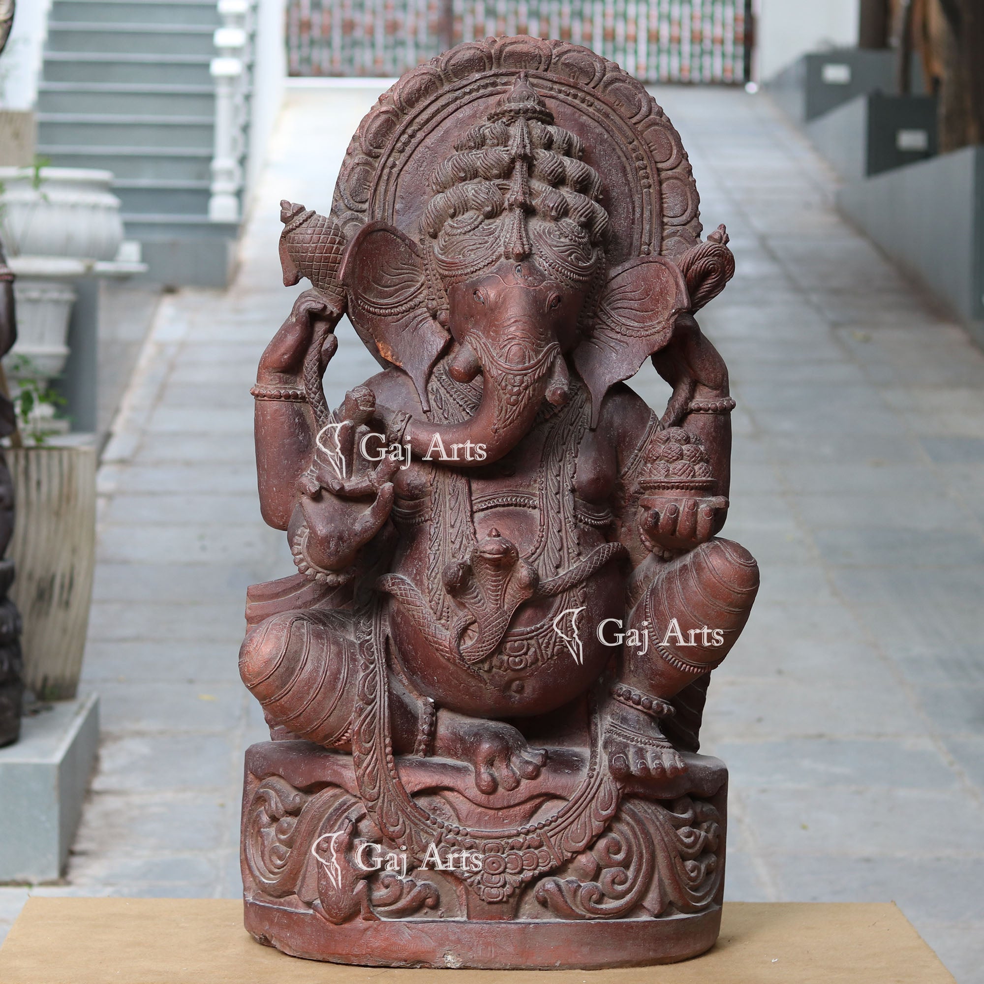 Sandstone Ganesh Statue | 48 Inch