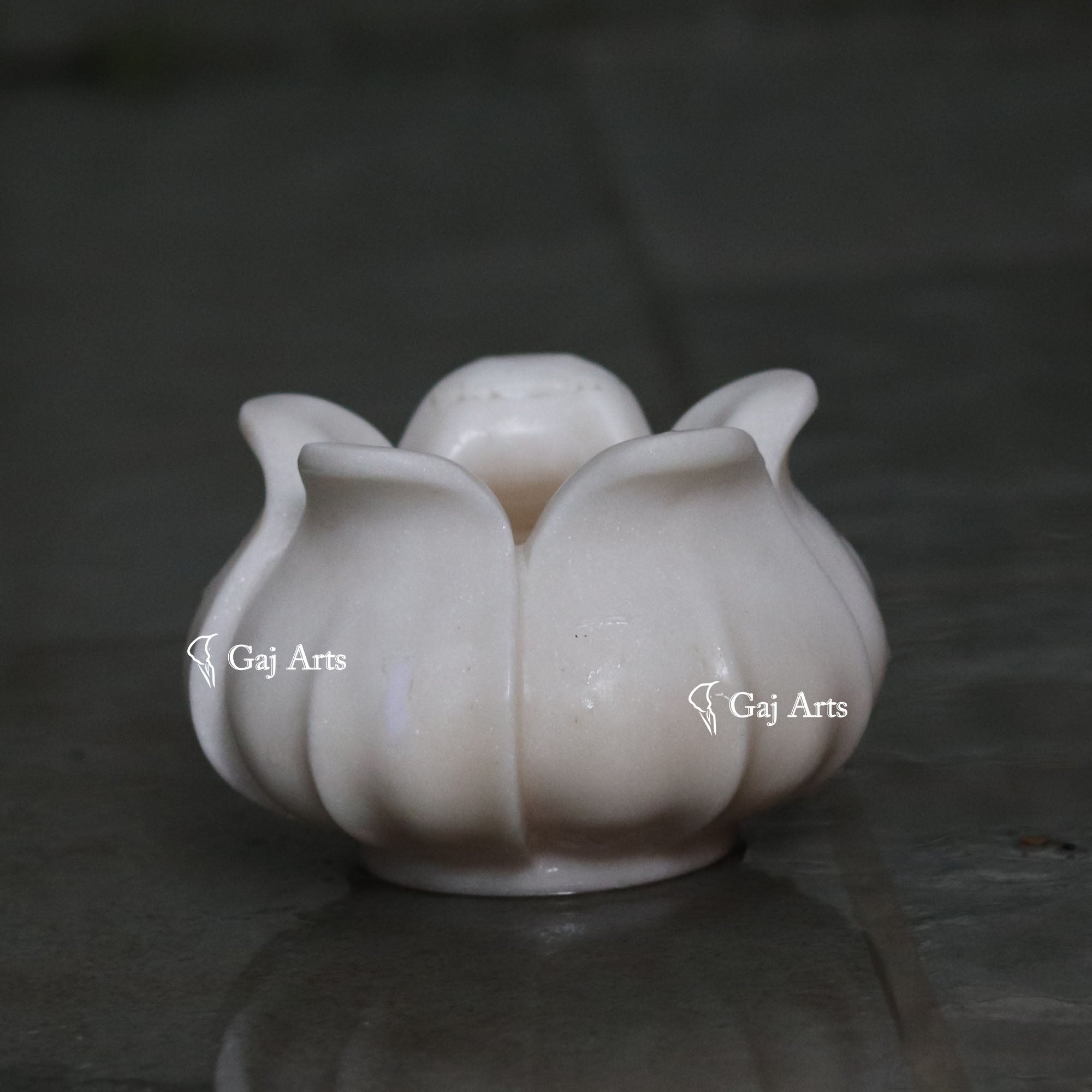 White Marble Elegant Flower Bowl | 6 Inch