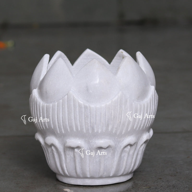 Marble Flower Bowl 6"
