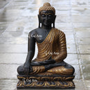 Black Marble Sitting Buddha Statue | 30 Inch
