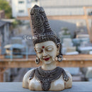 White Antique Finish Lady statue |18 Inch