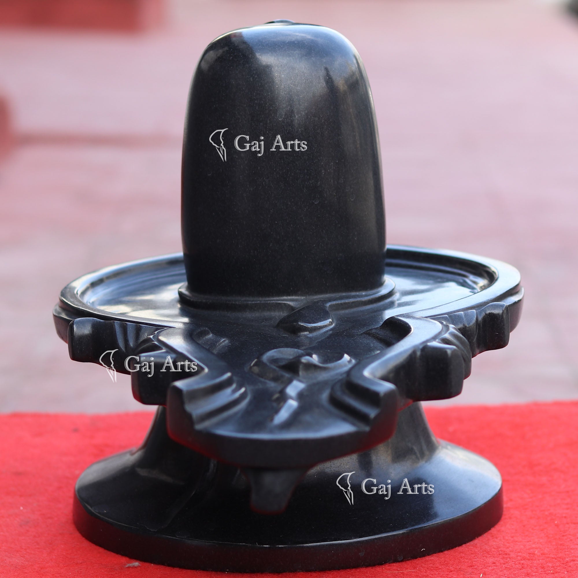 Premium Black Marble Shivling | 18 Inch