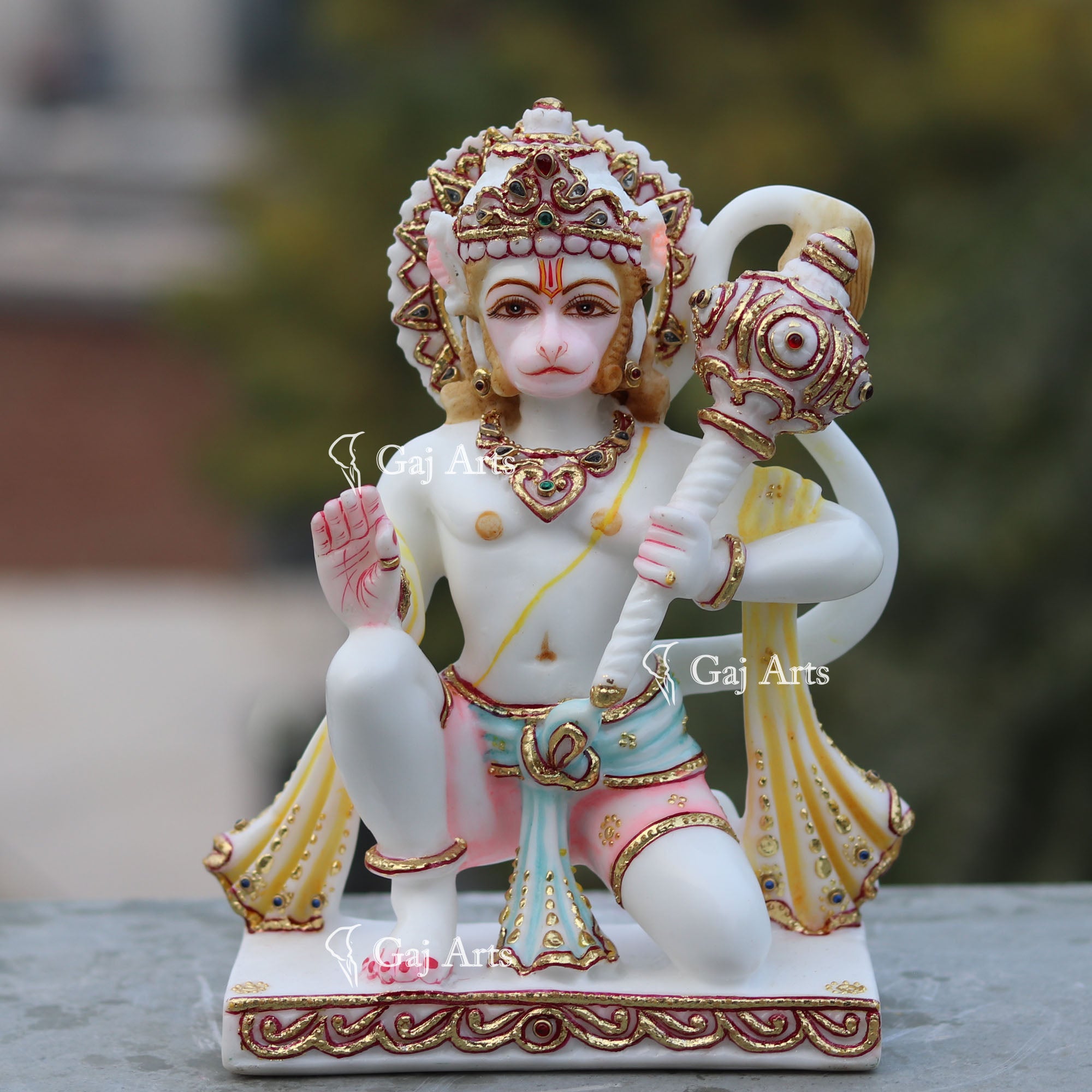 Marble Hanuman Ji Idol | 9 Inch