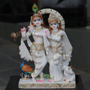 White Marble Ethiopia Radha Krishna Jodi Murti | 18 Inch