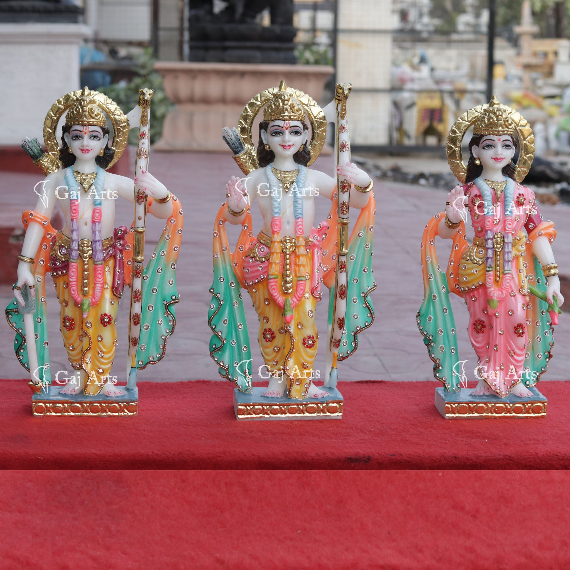 Marble Ram Jodi Idol | 18 Inch
