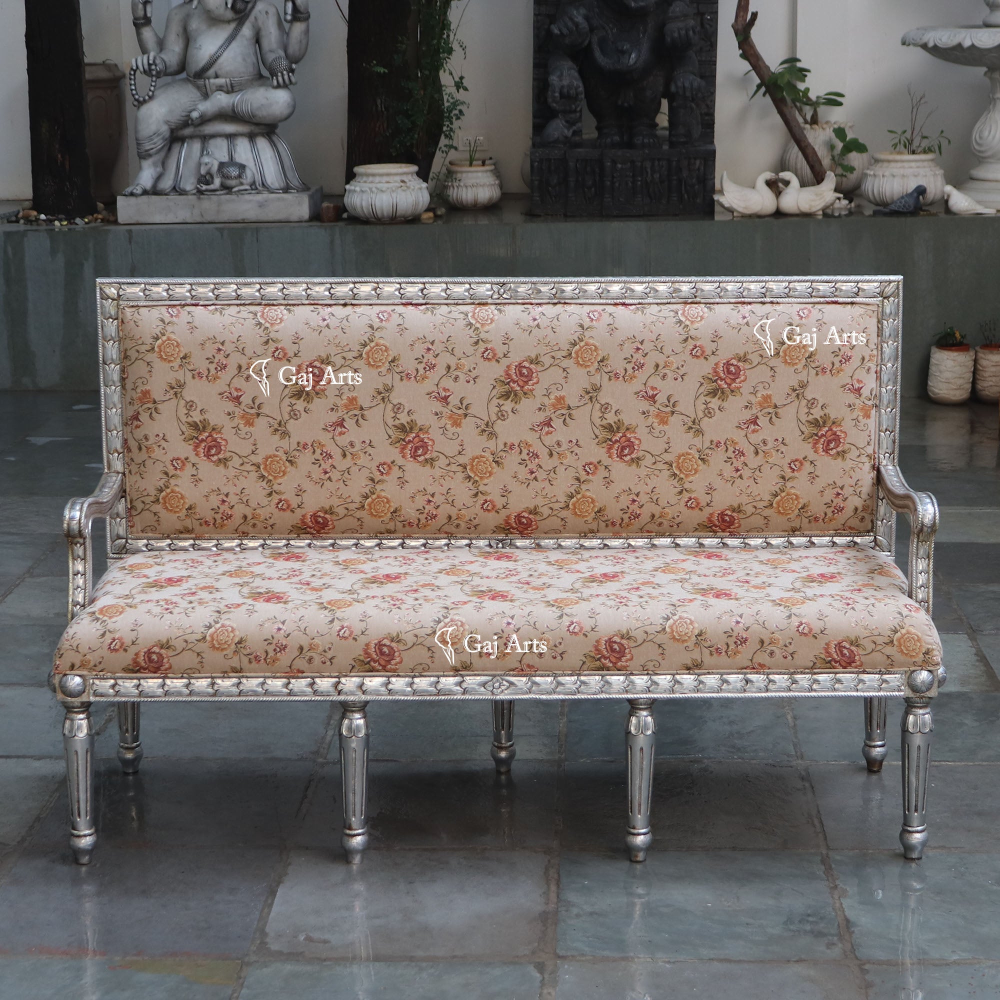 3 Seater Silver  Sofa