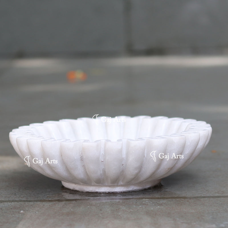 Marble Flower Bowl 9"