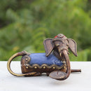 Dhokra art Elephant Diya stand 7"