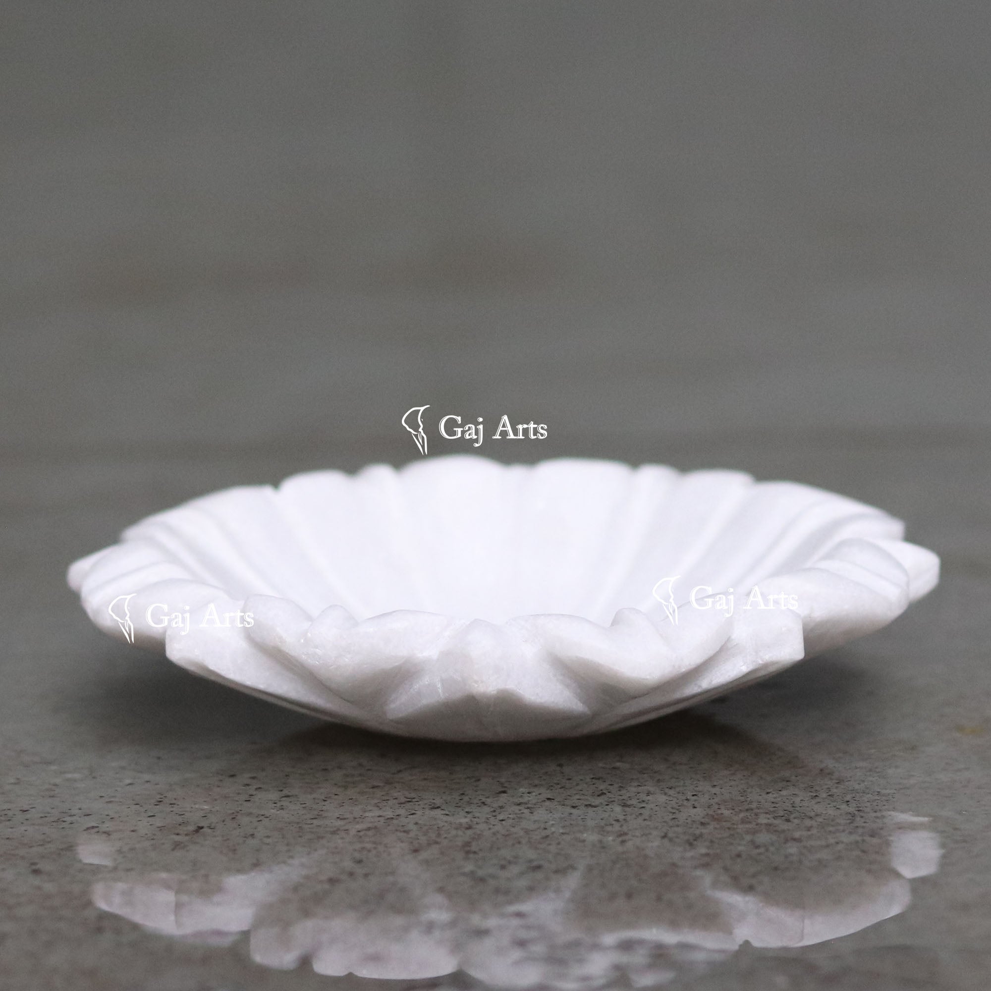 Classic White Marble Flower Bowl | 6 Inch