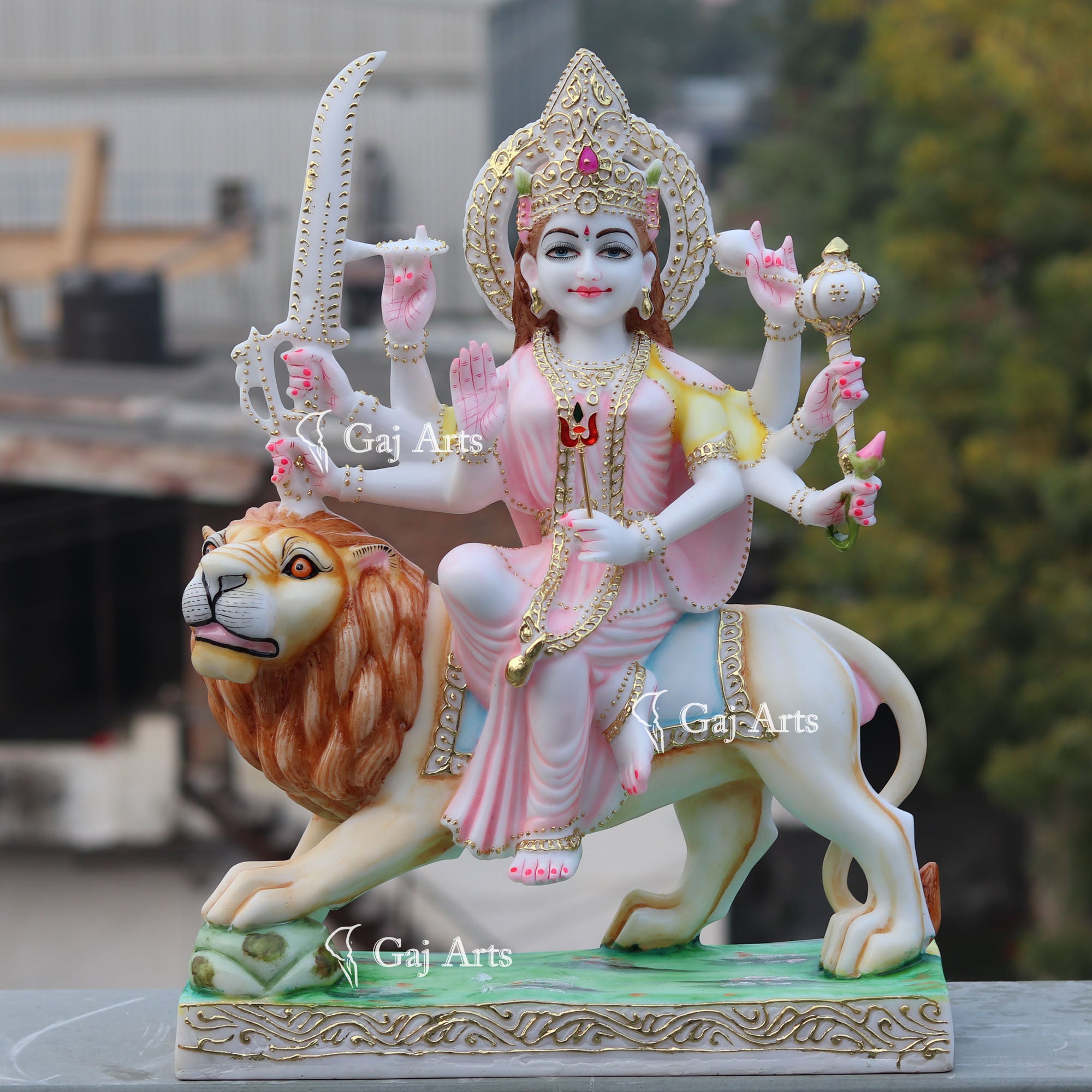 Marble Durga Mata Idol | 24 Inch