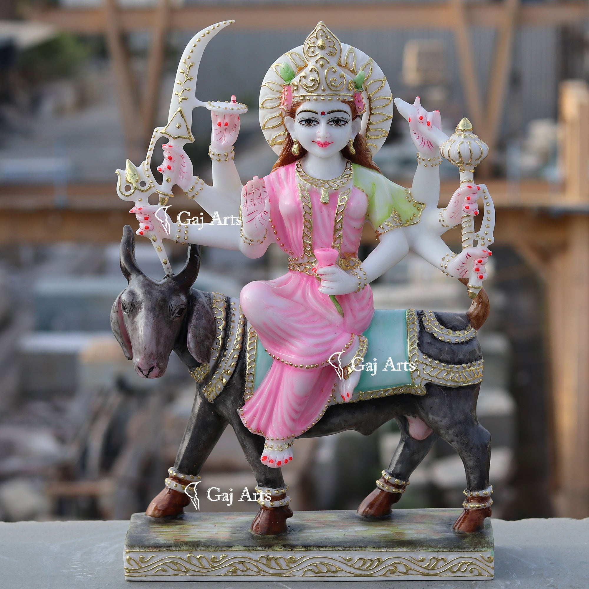 White Marble Ethiopia Meldi Maa Idol | 18 Inch