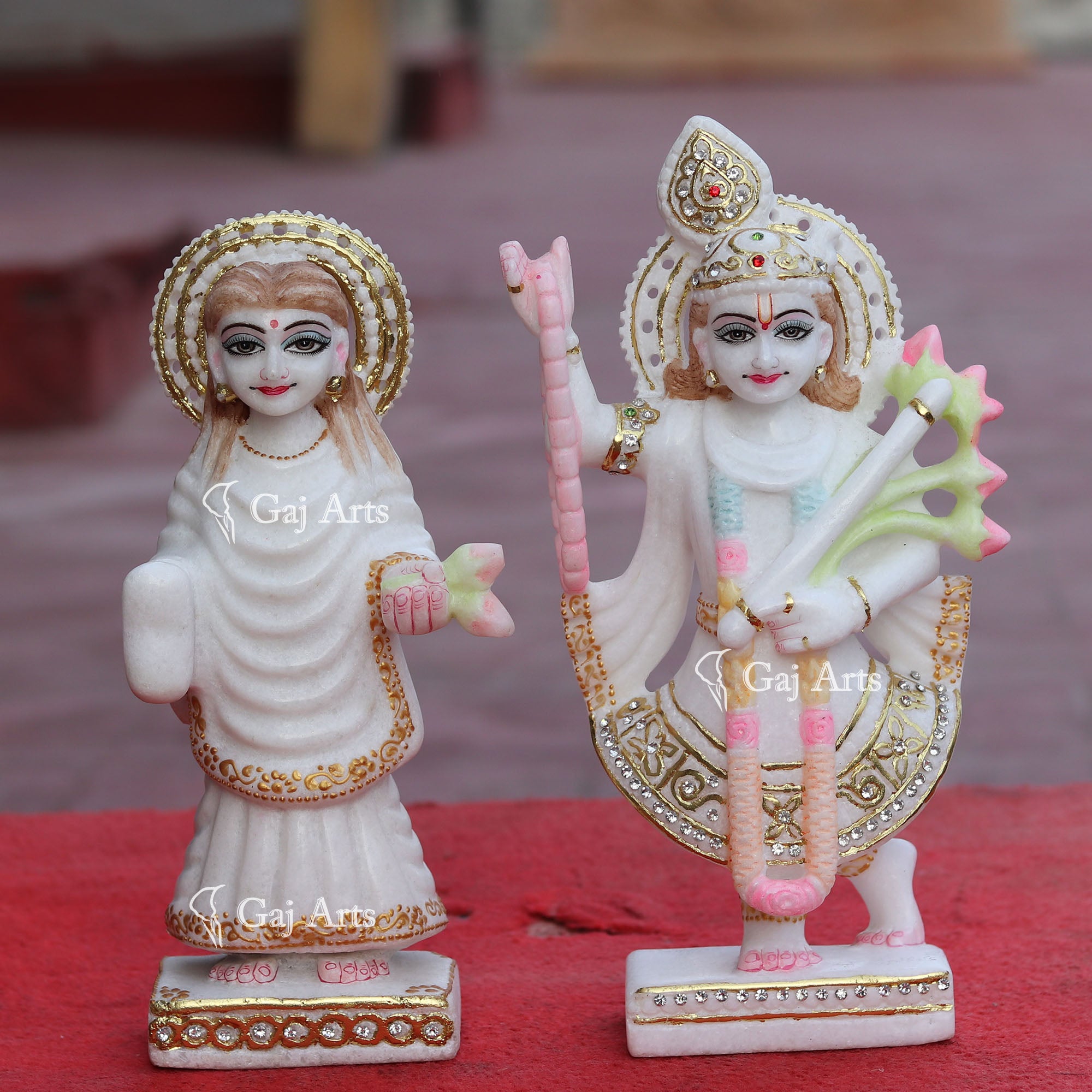Marble Yamuna Mahaprabhu Ji Idol | 12 Inch