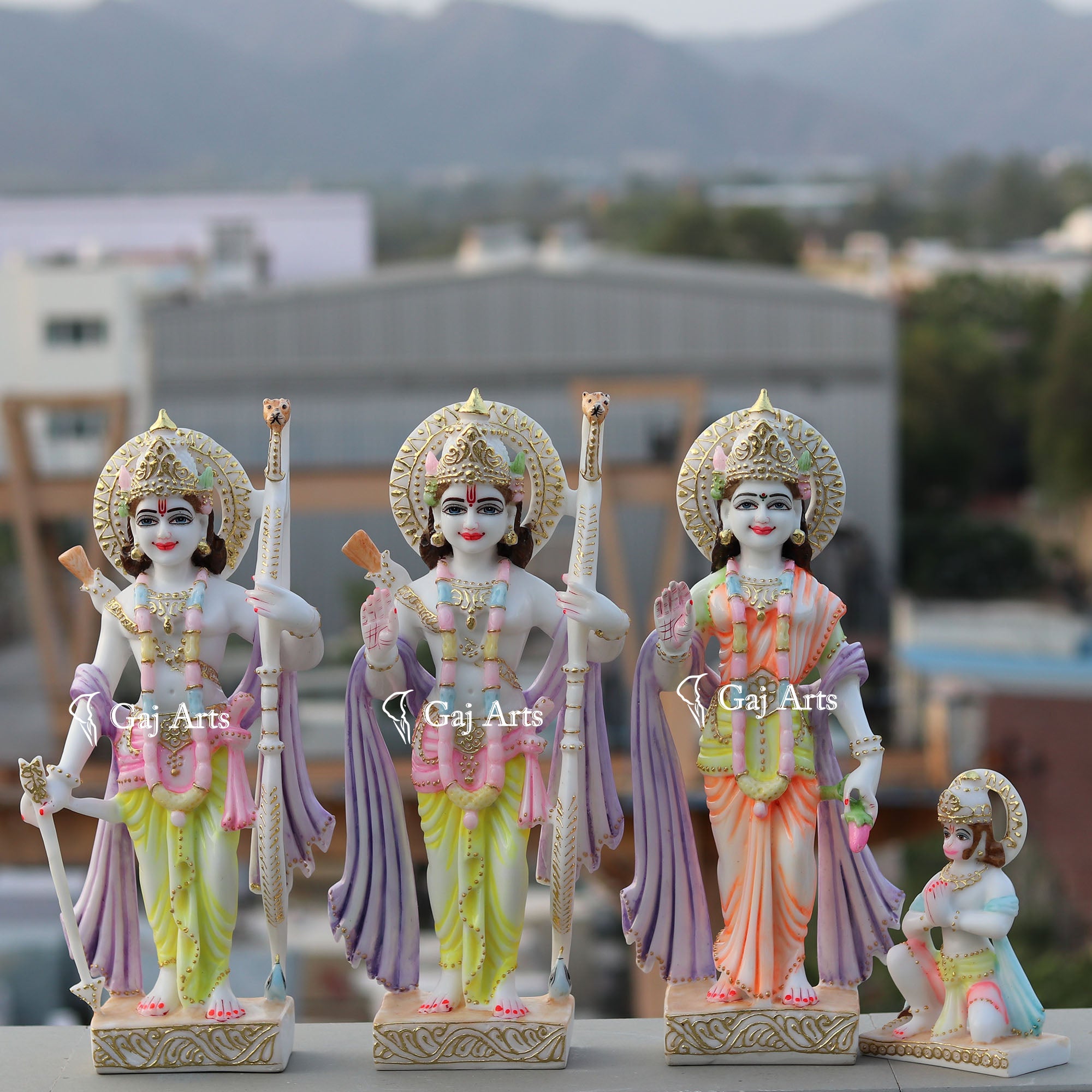 Ethiopia Marble Ram Jodi Idol | 18 Inch