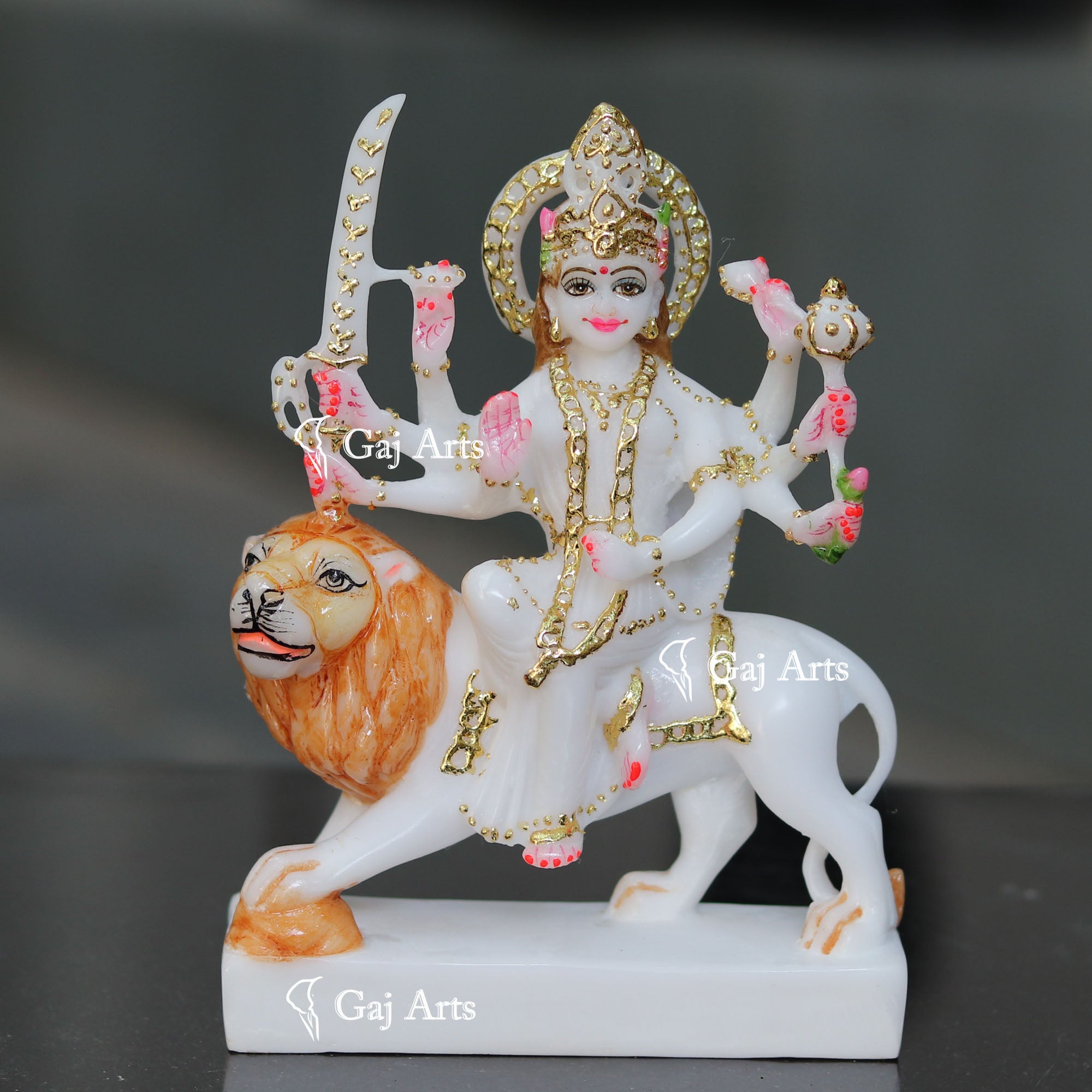 Marble Durga Maa Idol | 7 Inch
