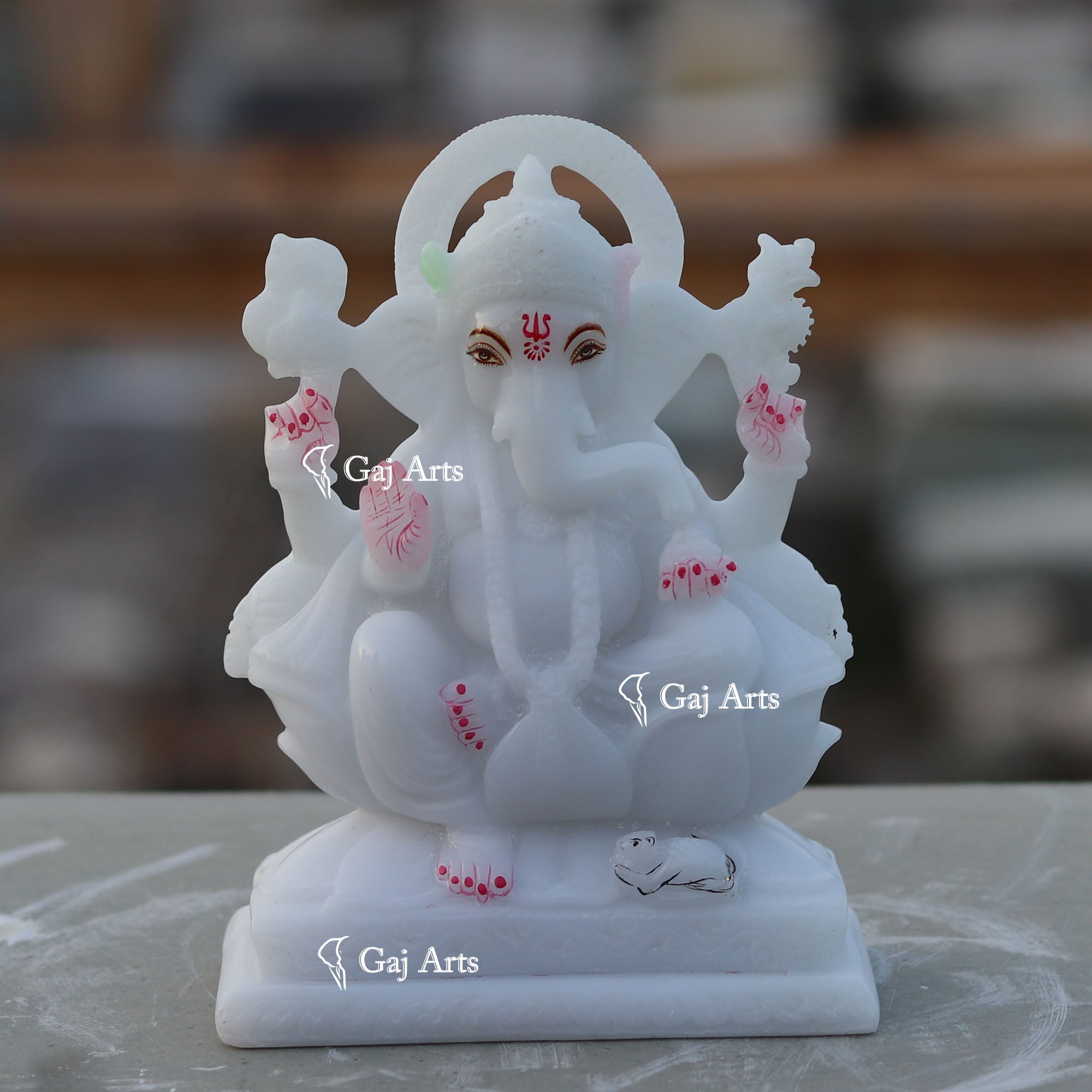 Marble Ganesh Idol  | 7 Inch