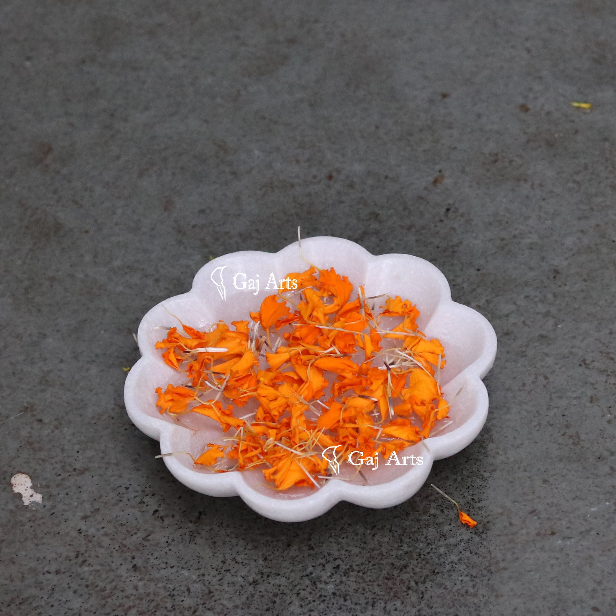 White Marble Petite Flower Bowl | 6 Inch