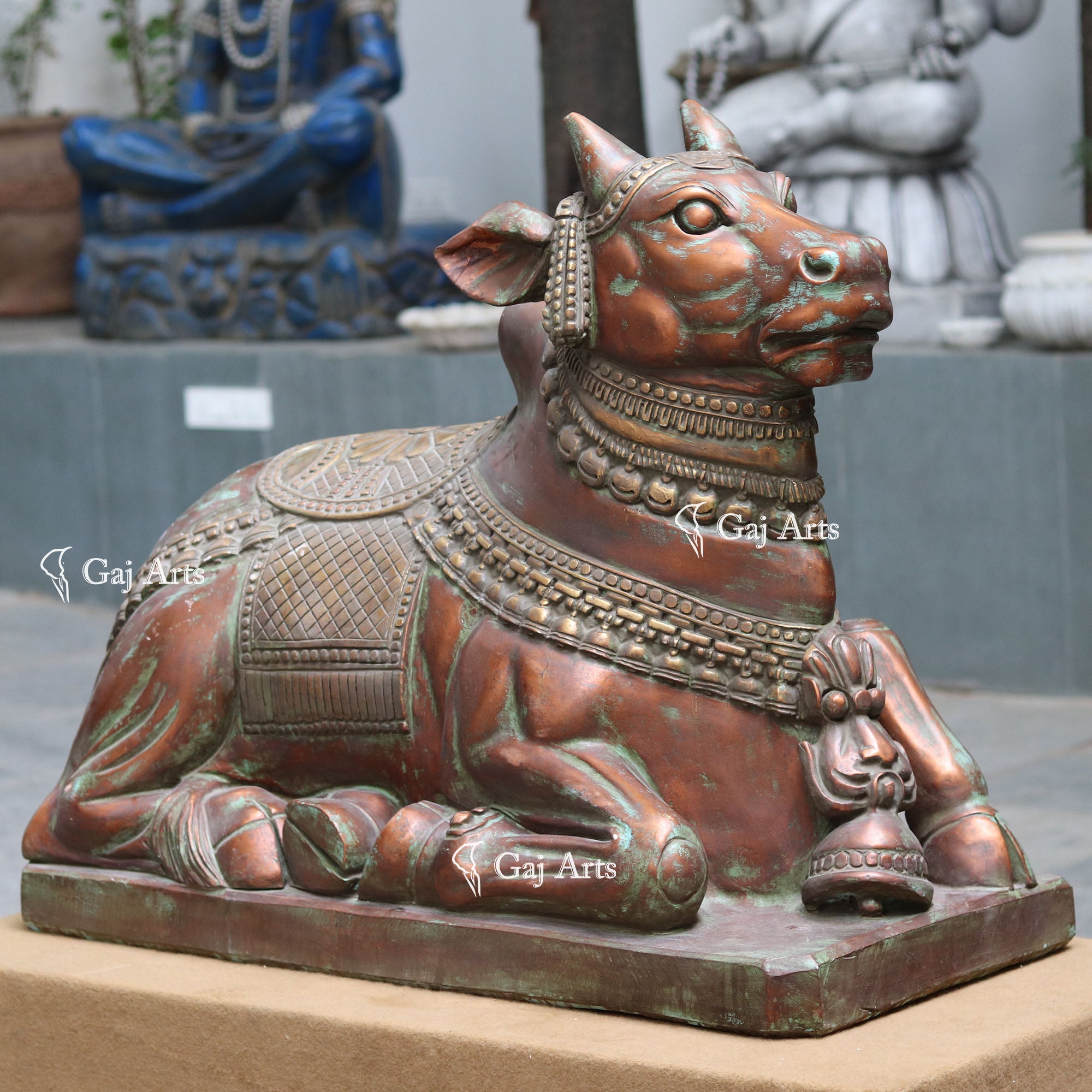 White Marble Nandi Idol | 42 Inch