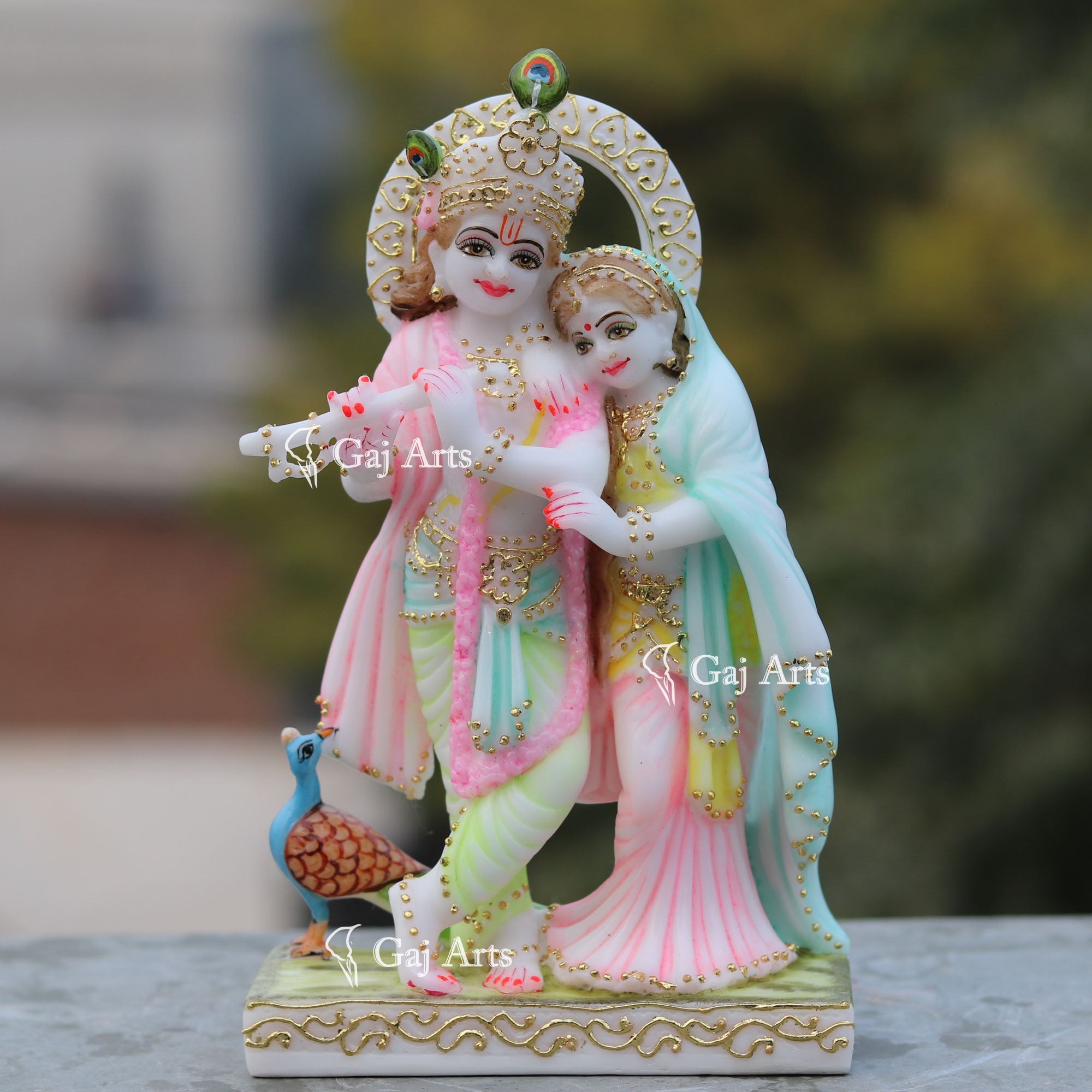 Marble Ethiopia Radha Krishna Jodi | 9 Inch