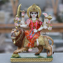 White Marble Durga Maa Idol | 12 Inch