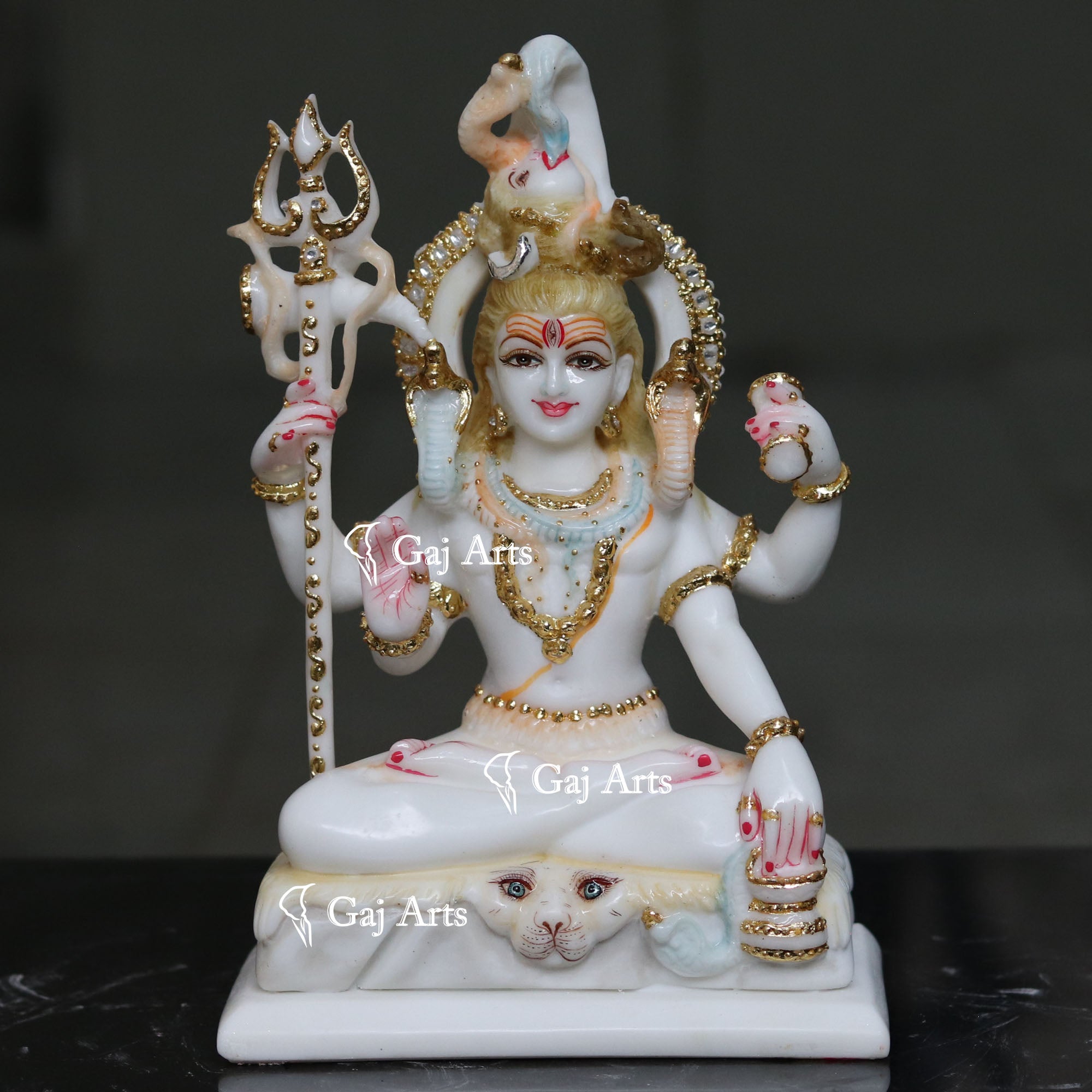 White Vietnam Marble Shiva Statue | 10 Inch